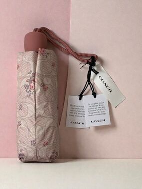 COACH MINI Pink Floral Signature Umbrella Sold Out
